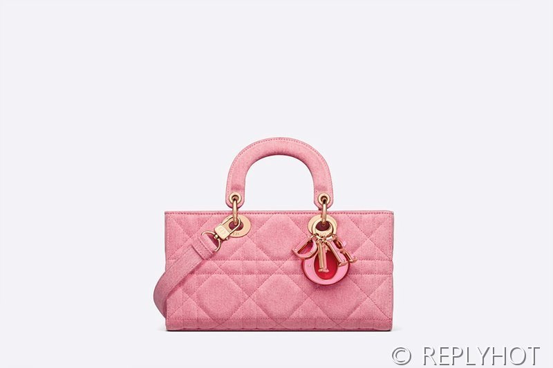 디올 Lady D-Joy 미디엄백 핑크 스웨이드 [매장가 740만원대]