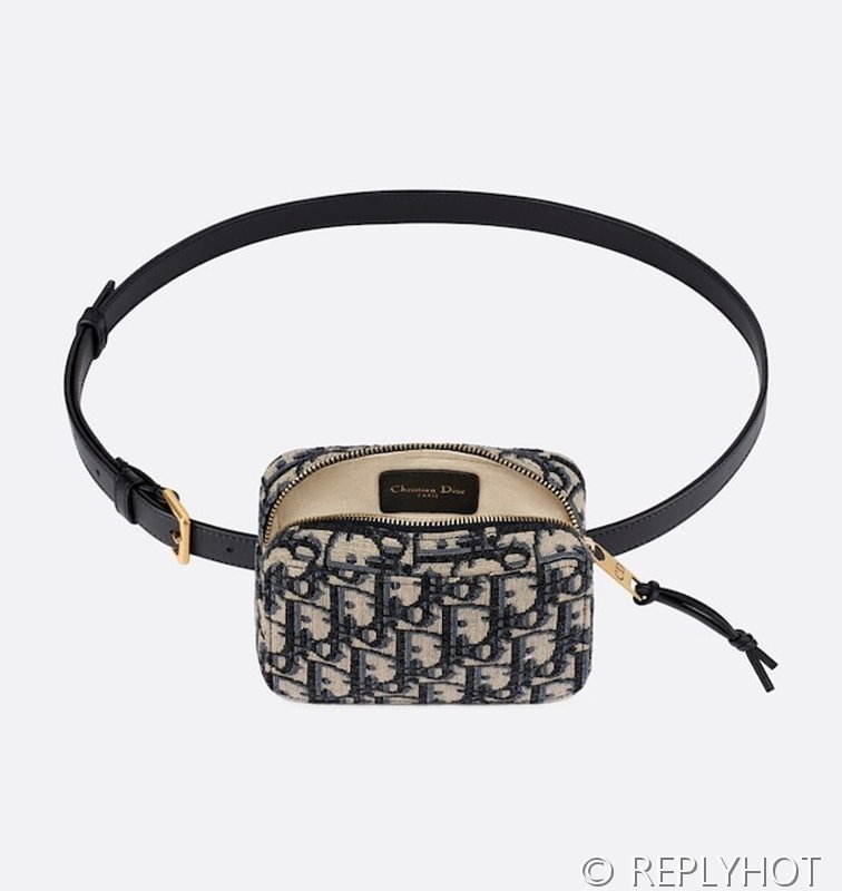 디올 오블리크 캔버스 벨트백