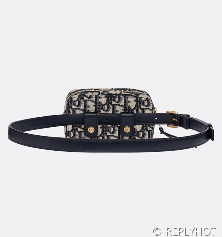 디올 오블리크 캔버스 벨트백