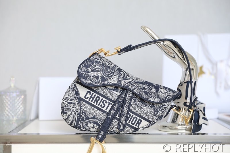 디올 SADDLE 스트랩 백 / 타이거블루 [580만원대]