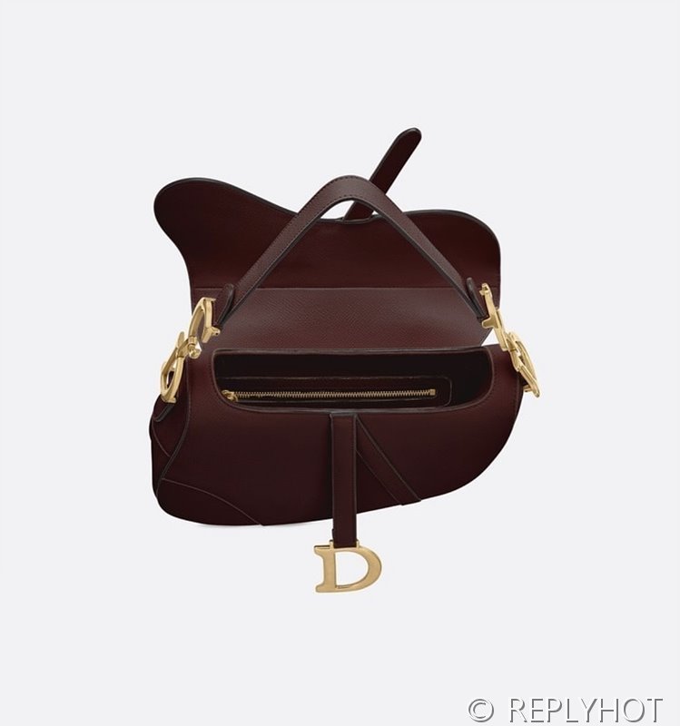 디올 SADDLE 스트랩 백 / 버건디 [580만원대]