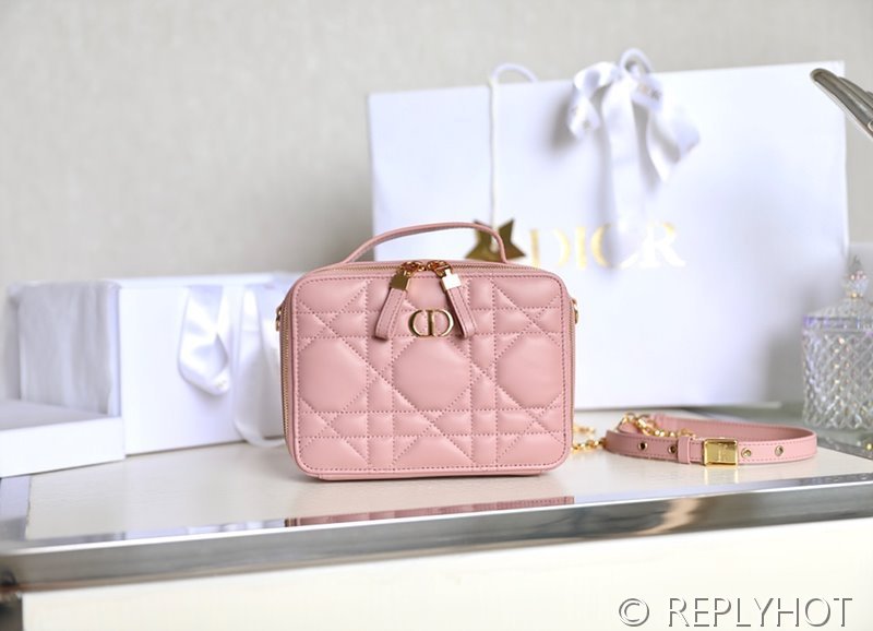 디올 카로 박스 백 카메라백 /핑크 [매장가 355만원대]