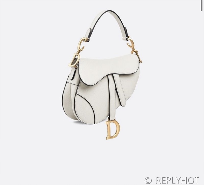 디올 SADDLE 스트랩 백 미니 / 화이트 [520만원대]