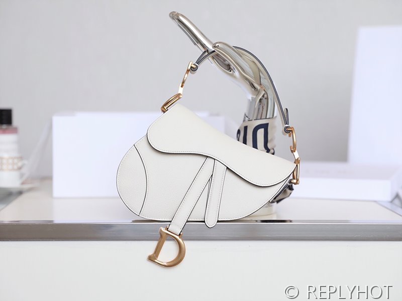 디올 SADDLE 스트랩 백 미니 / 화이트 [520만원대]
