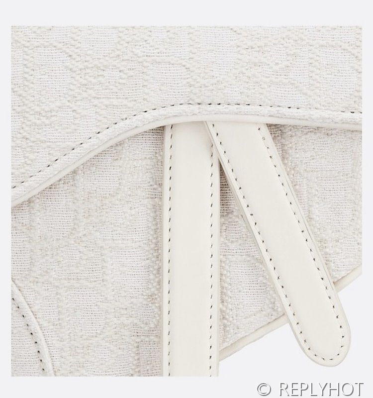 디올 SADDLE 스트랩 백 미니 / 오블리크 화이트 [520만원대]