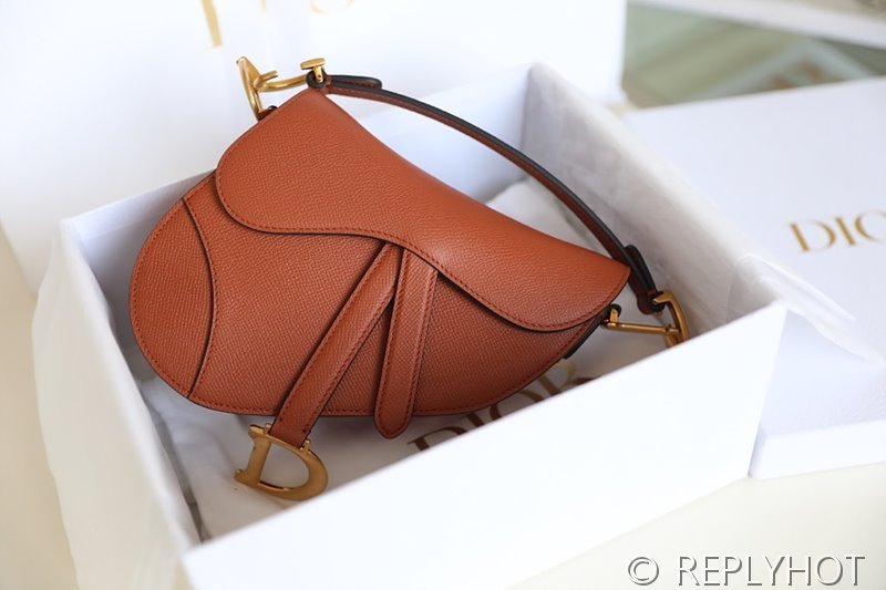 디올 SADDLE 스트랩 백 미니 / 다크브론즈 [520만원대]