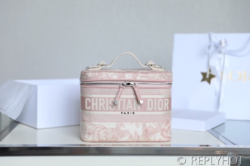 디올 트래블 베니티 케이스 / 핑크 Jouy [매장가285만원대]