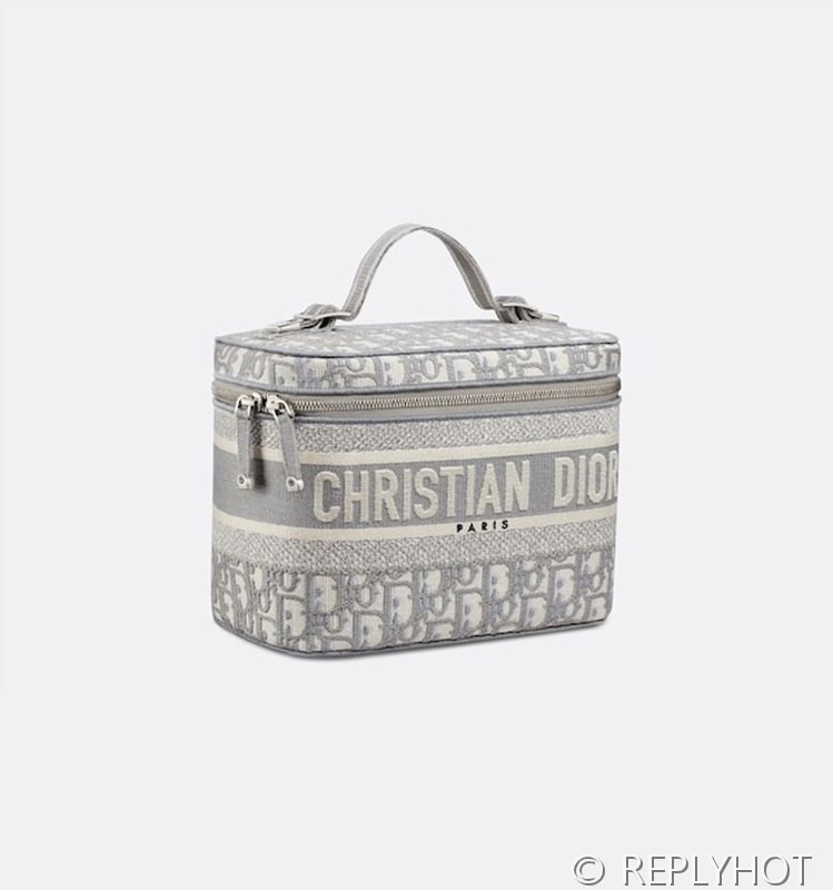 디올 트래블 베니티 케이스 / 그레이 오블리크 [매장가285만원대]