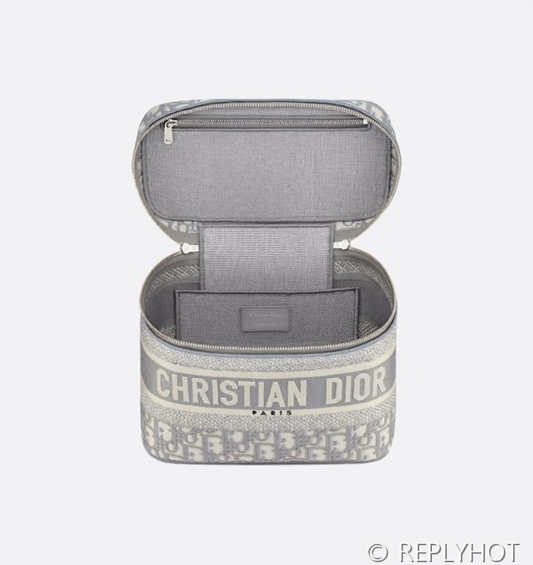 디올 트래블 베니티 케이스 / 그레이 오블리크 [매장가285만원대]