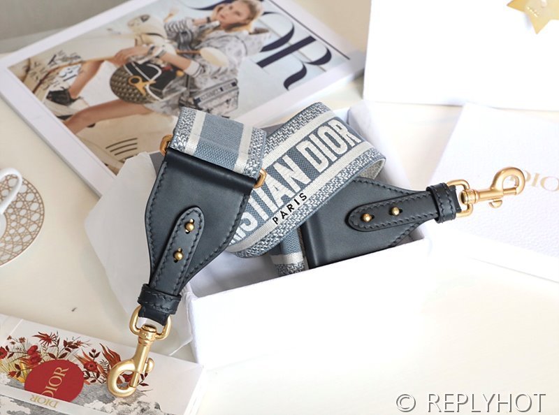 길이 조절 가능한 링 숄더 스트랩 / 그레이 [매장가160만원대]