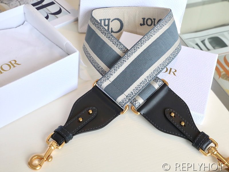 길이 조절 가능한 링 숄더 스트랩 / 그레이 [매장가160만원대]