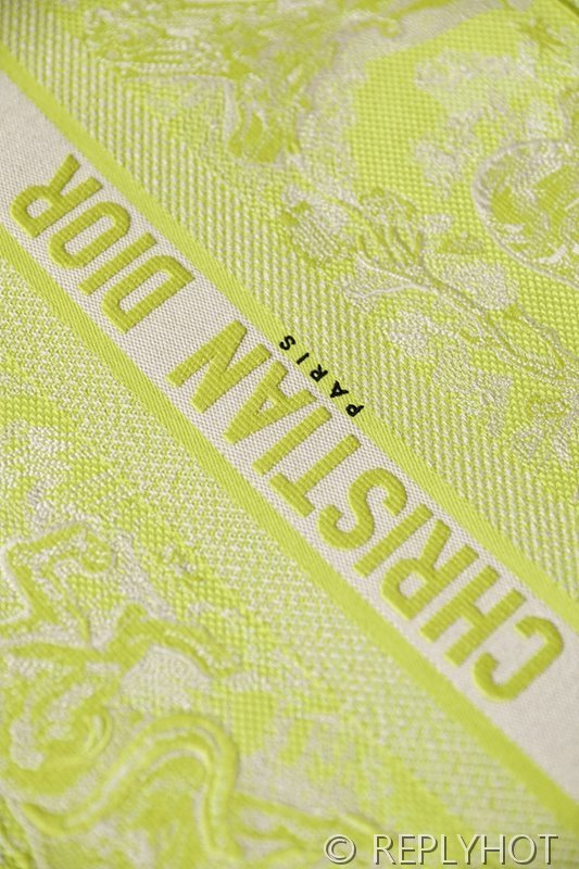 디올 북 토트 백 / 라지 / 형광그린 [매장가490만원대]