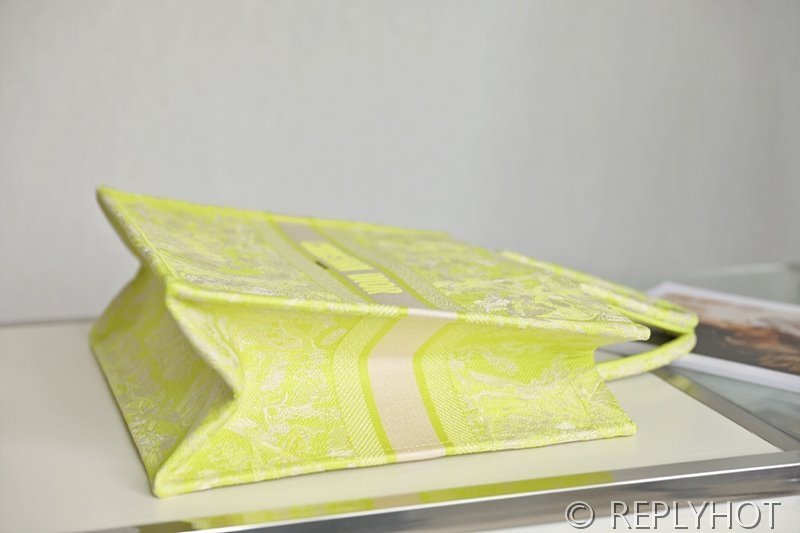 디올 북 토트 백 / 라지 / 형광그린 [매장가490만원대]