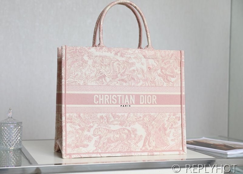 디올 북 토트 백 / 라지 / 핑크타이거 [매장가490만원대]