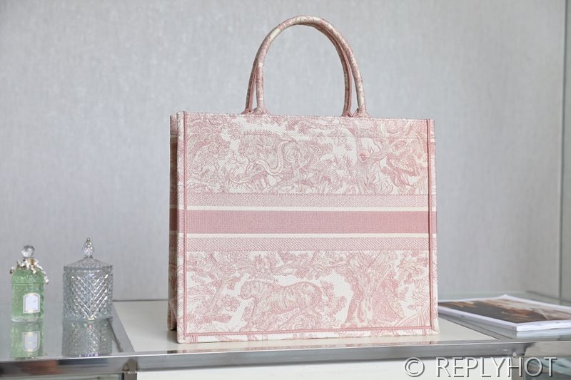 디올 북 토트 백 / 라지 / 핑크타이거 [매장가490만원대]