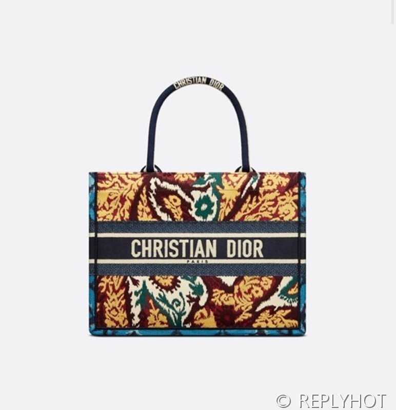 디올 북 토트 백 / 라지 / 페이즐리 블루 [매장가490만원대]