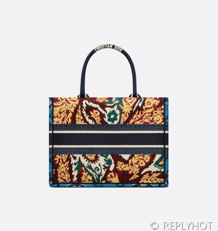 디올 북 토트 백 / 라지 / 페이즐리 블루 [매장가490만원대]