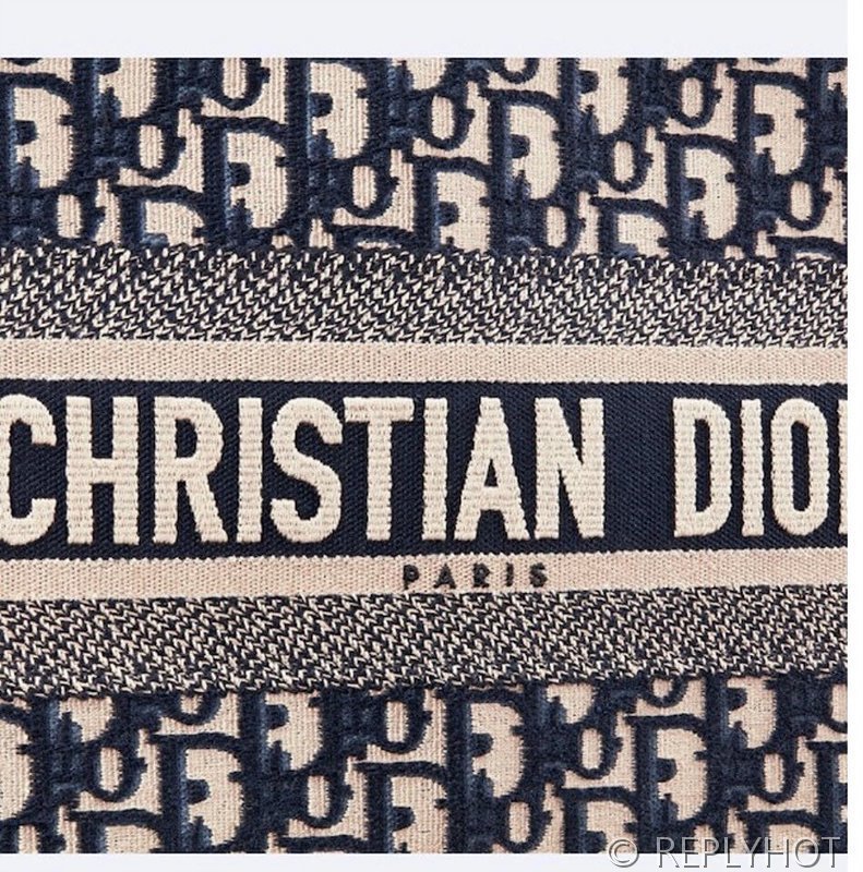 디올 북 토트 백 / 라지 / 오블리크 블루 [매장가490만원대]