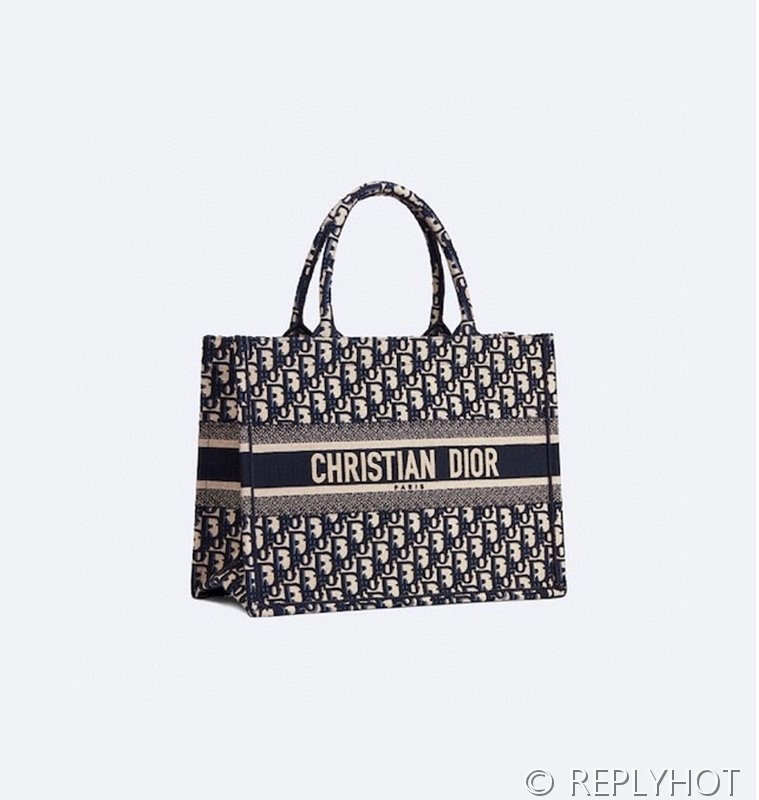 디올 북 토트 백 / 라지 / 오블리크 블루 [매장가490만원대]