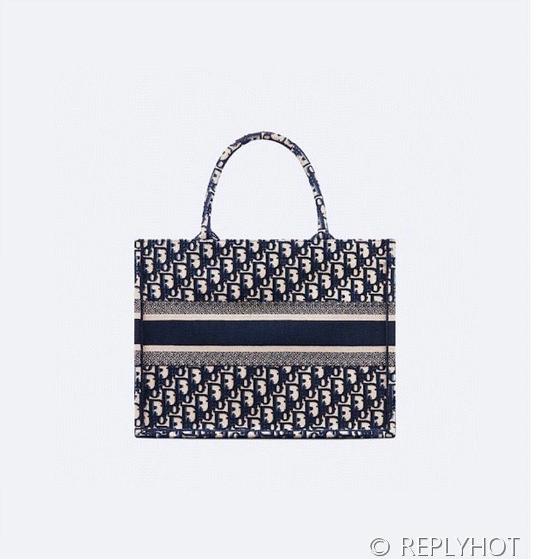 디올 북 토트 백 / 라지 / 오블리크 블루 [매장가490만원대]