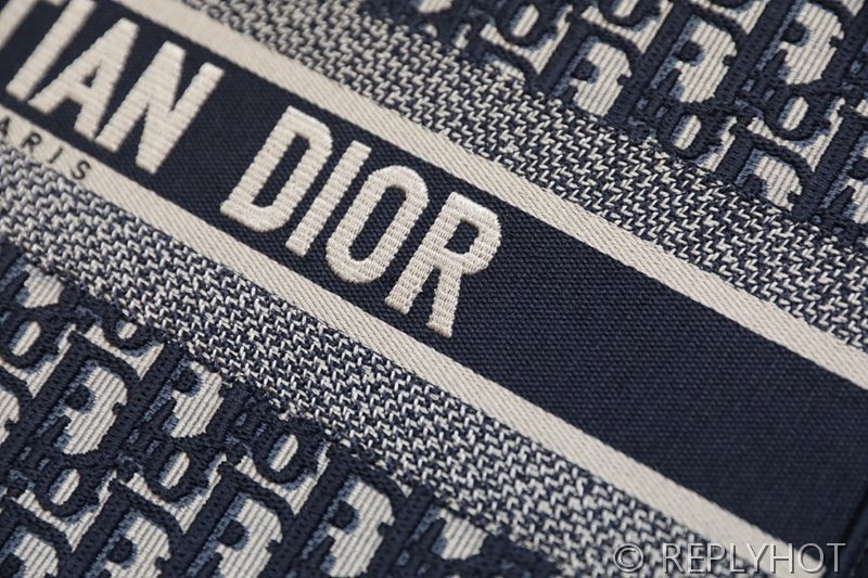 디올 북 토트 백 / 라지 / 오블리크 블루 [매장가490만원대]