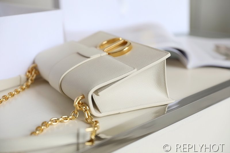 디올 30 Montaigne 몽테인 체인백 / 팜프린팅 화이트 [매장가 520만원대]