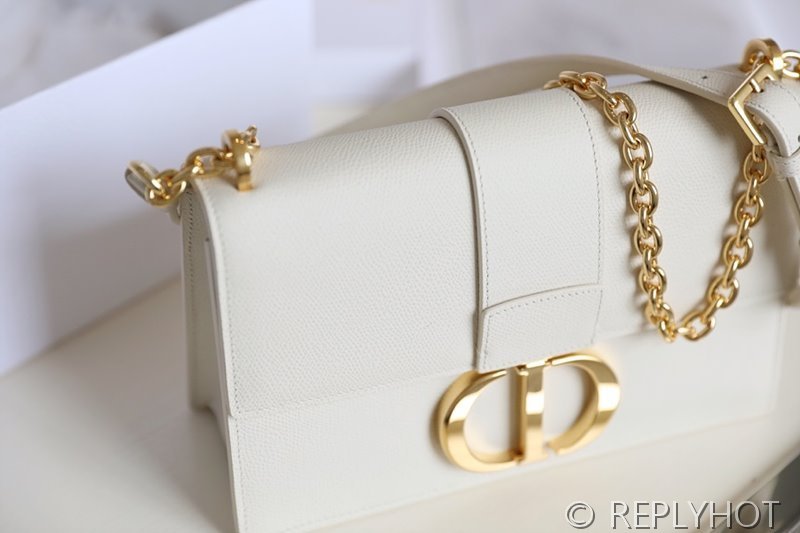 디올 30 Montaigne 몽테인 체인백 / 팜프린팅 화이트 [매장가 520만원대]
