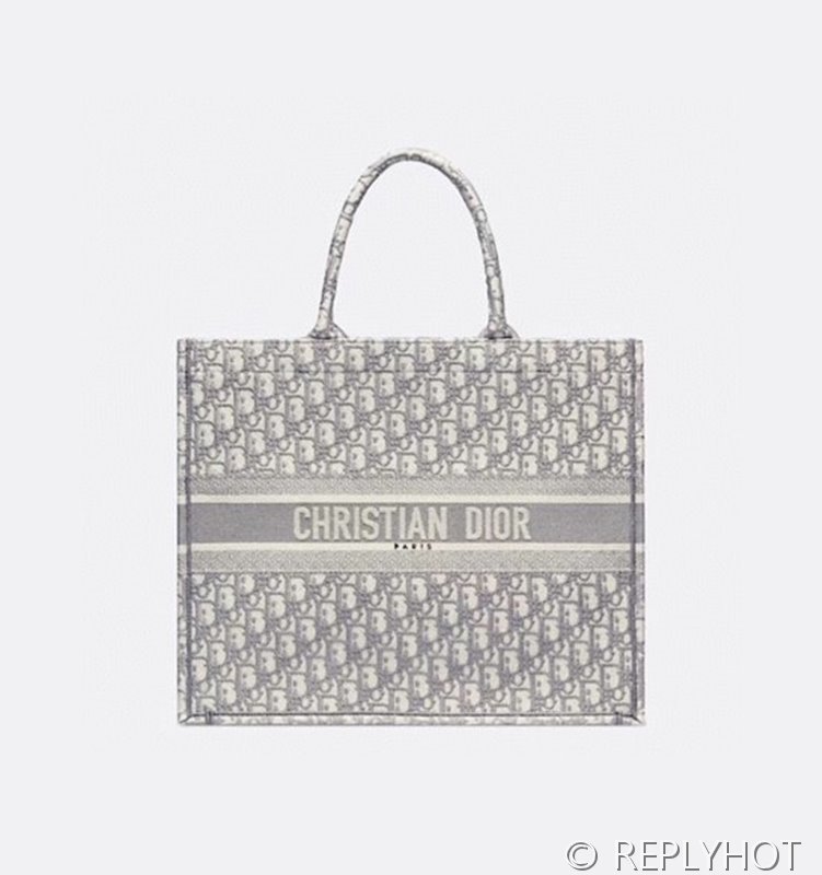 디올 북 토트 백 / 라지 / 오블리크 그레이 [매장가490만원대]