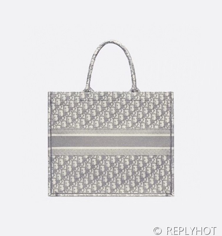 디올 북 토트 백 / 라지 / 오블리크 그레이 [매장가490만원대]