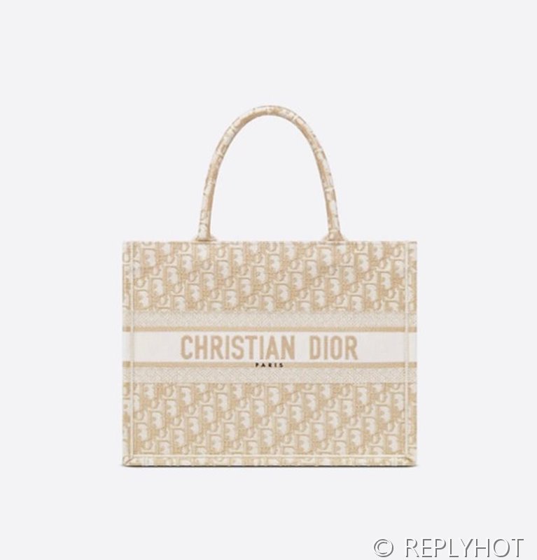 디올 북 토트 백 / 라지 / 오블리크 골드 [매장가490만원대]