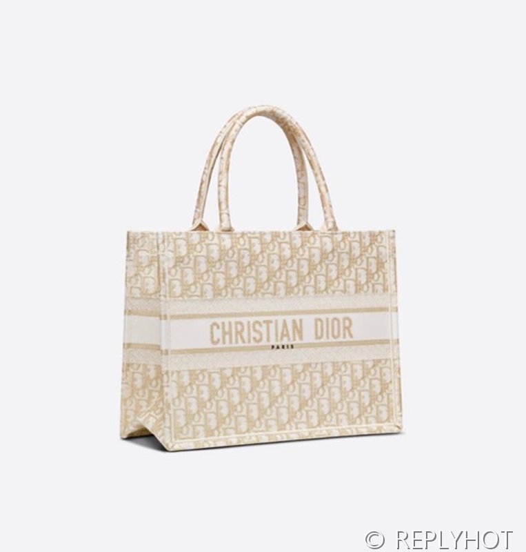 디올 북 토트 백 / 라지 / 오블리크 골드 [매장가490만원대]