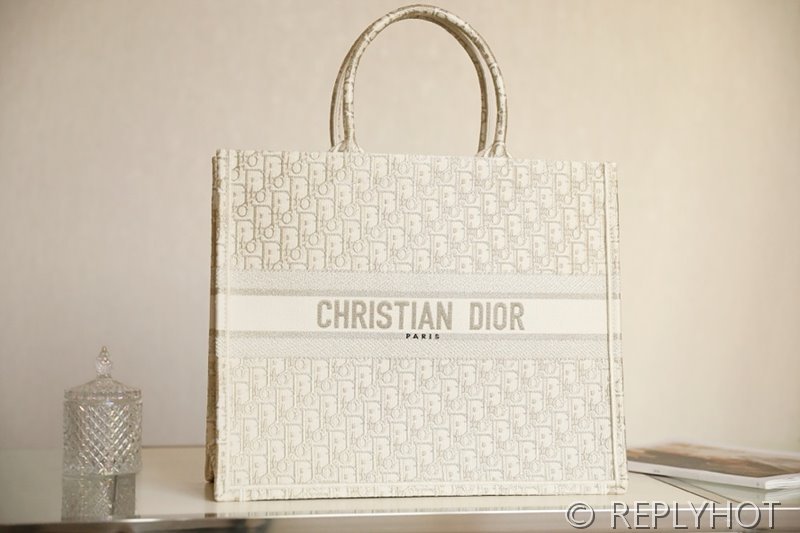 디올 북 토트 백 / 라지 / 오블리크 골드 [매장가490만원대]