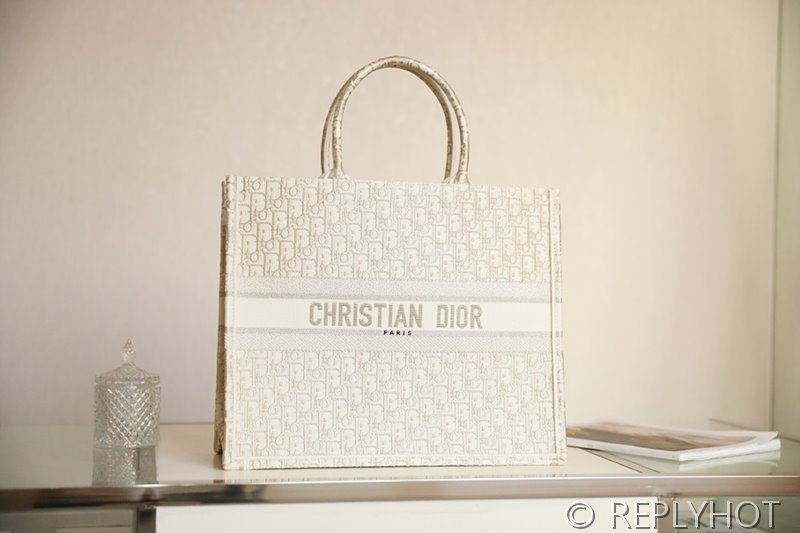 디올 북 토트 백 / 라지 / 오블리크 골드 [매장가490만원대]