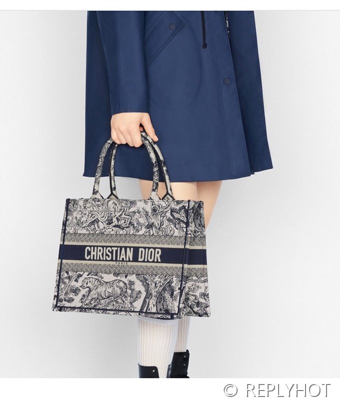 디올 북 토트 백 / 라지 / 블루타이거 [매장가490만원대]