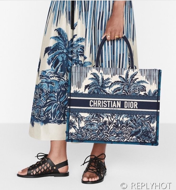 디올 북 토트 백 / 라지 / 블루코코넛 [매장가490만원대]
