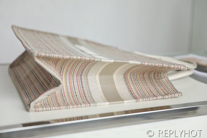 디올 북 토트 백 / 라지 / 멀티 컬러 스트라이프 [매장가490만원대]