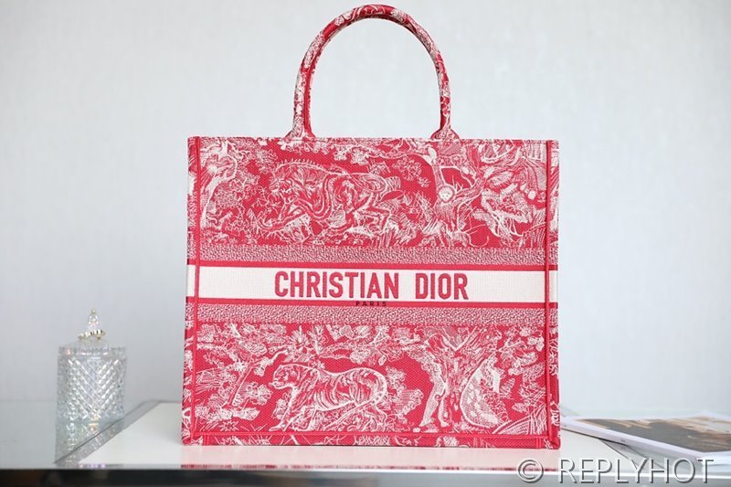 디올 북 토트 백 / 라지 / 리버스레드 [매장가490만원대]