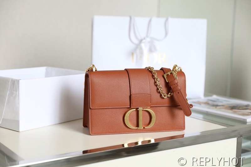 디올 30 Montaigne 몽테인 체인백 / 팜프린팅 브라운 [매장가 520만원대]