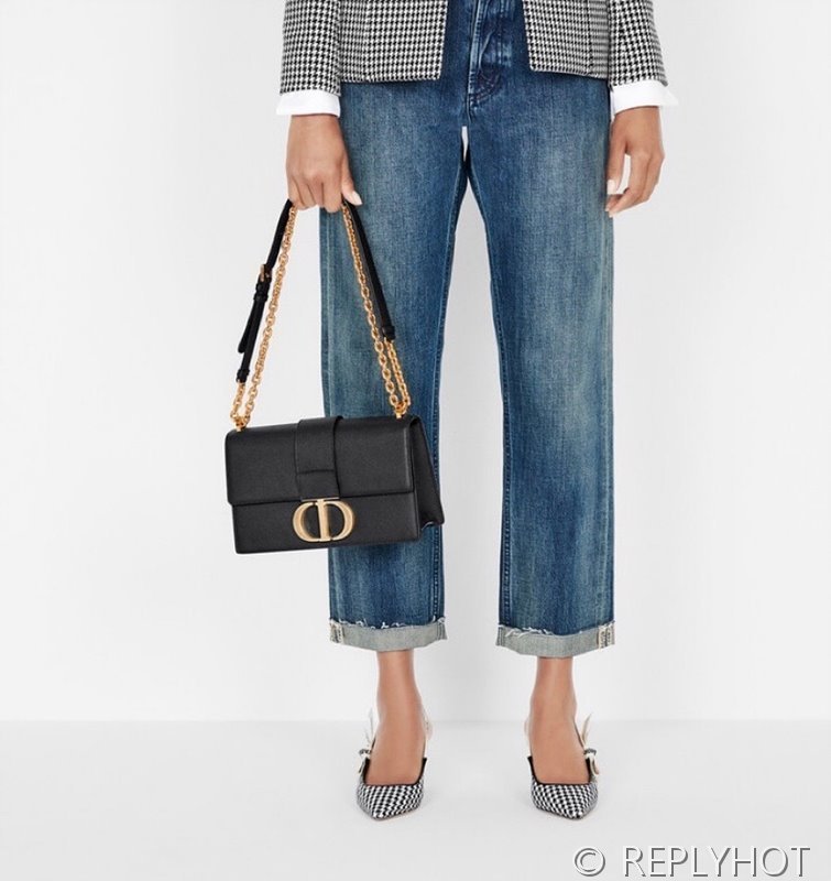 디올 30 Montaigne 몽테인 백 / 팜프린팅 블랙 [매장가 530만원대]