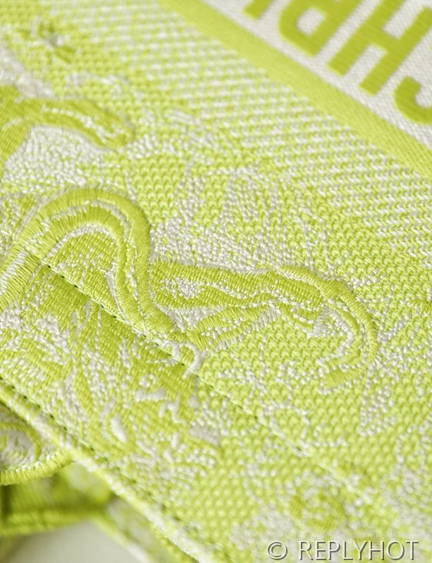 디올 북 토트 백 / 미디움 / 형광그린 [매장가475만원대]