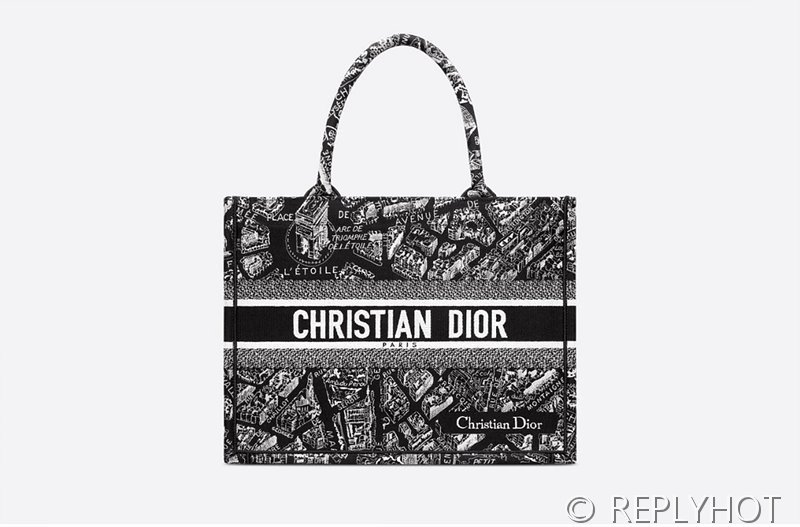 디올 북 토트 백 / 미디움 / 파리맵 블랙 [매장가475만원대]