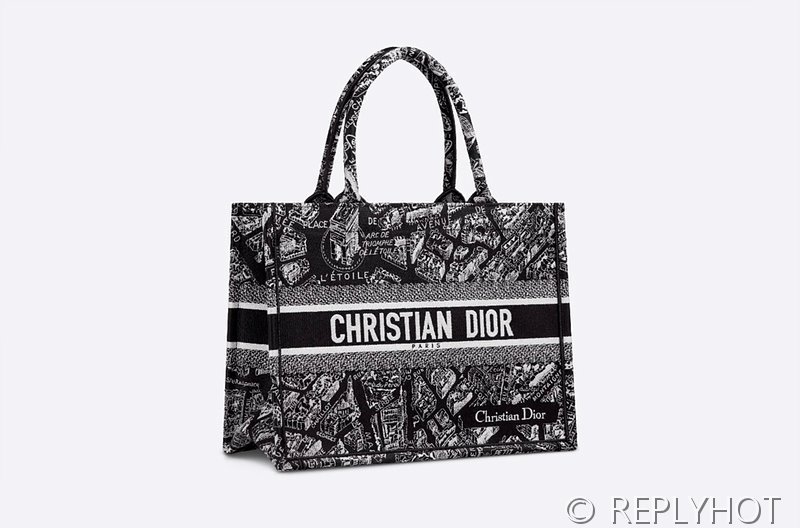 디올 북 토트 백 / 미디움 / 파리맵 블랙 [매장가475만원대]