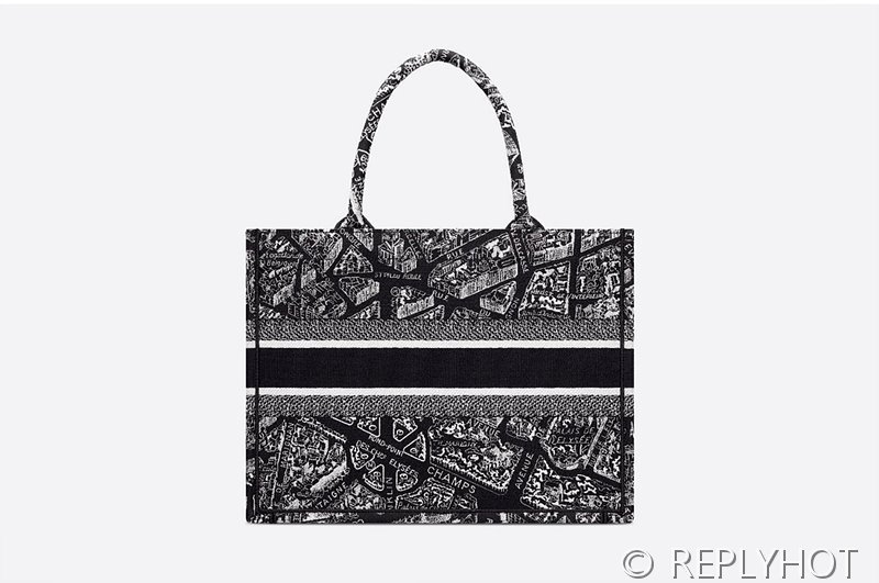 디올 북 토트 백 / 미디움 / 파리맵 블랙 [매장가475만원대]