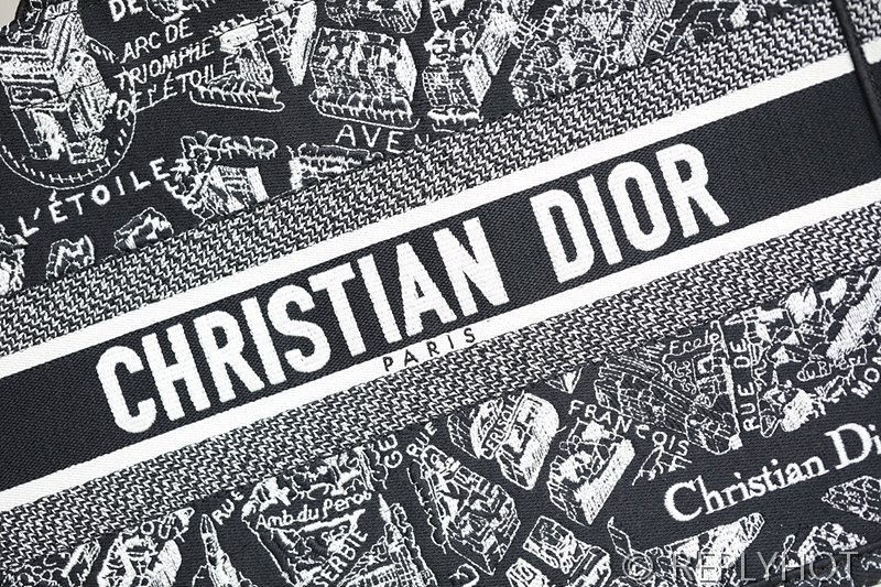 디올 북 토트 백 / 미디움 / 파리맵 블랙 [매장가475만원대]