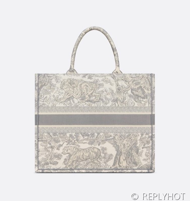 디올 북 토트 백 / 미디움 / 타이거그레이 [매장가475만원대]