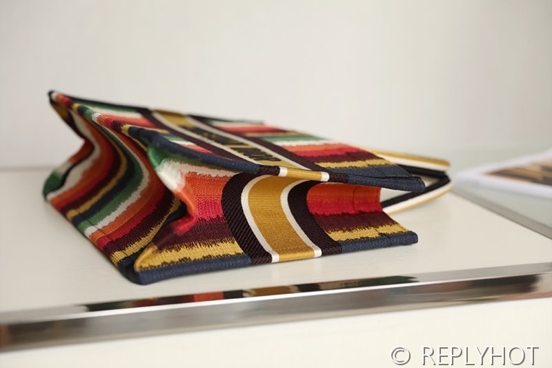 디올 북 토트 백 / 미디움 / 컬러풀 스트라이프 [매장가475만원대]