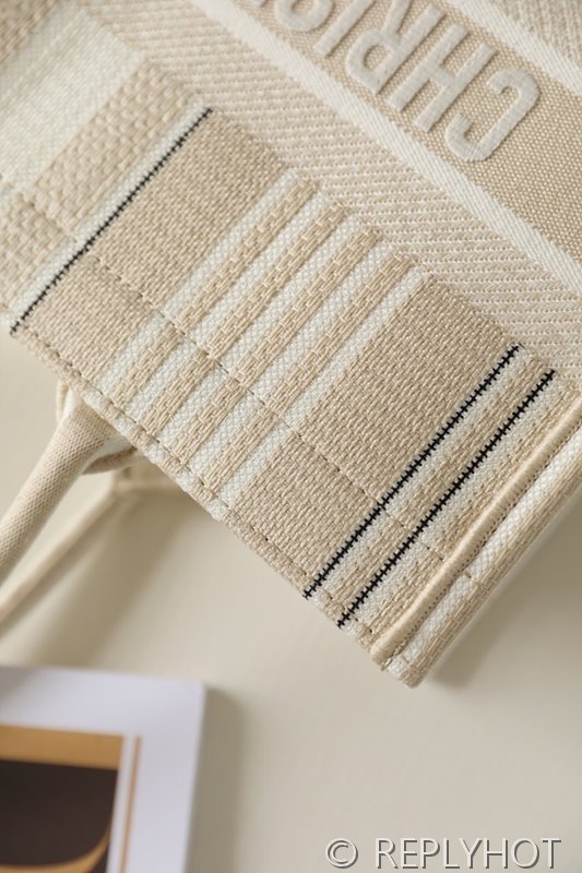 디올 북 토트 백 / 미디움 / 자수캔버스스트라이프 [매장가475만원대]