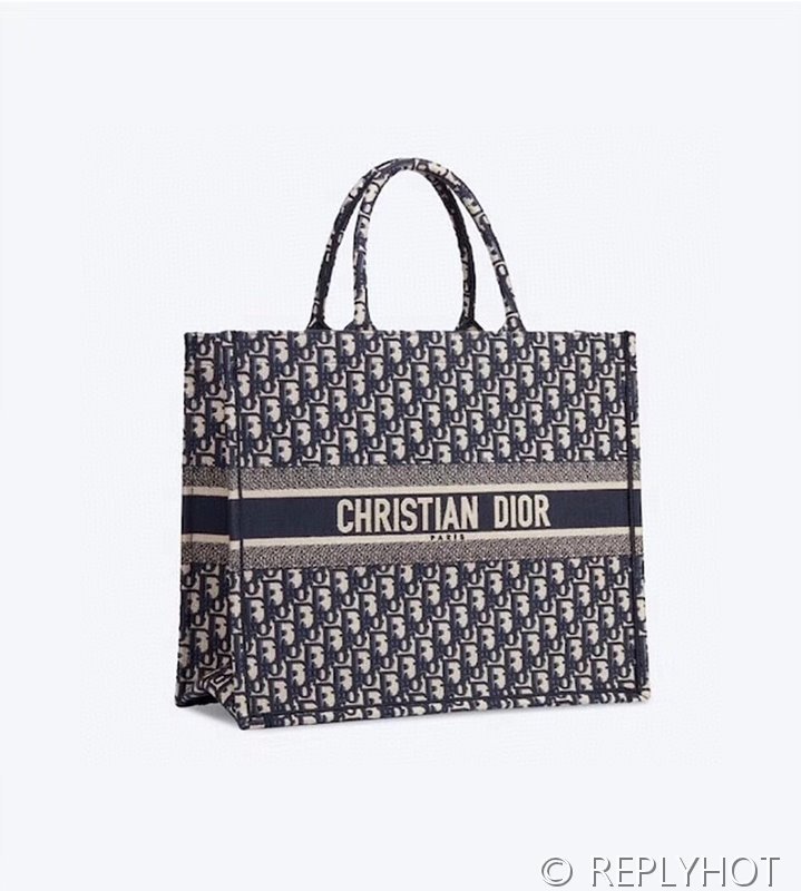 디올 북 토트 백 / 미디움 / 오블리크블루 [매장가475만원대]