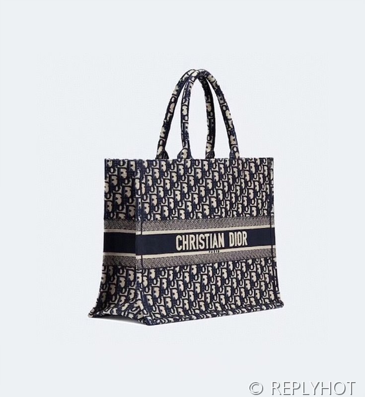 디올 북 토트 백 / 미디움 / 오블리크블루 [매장가475만원대]