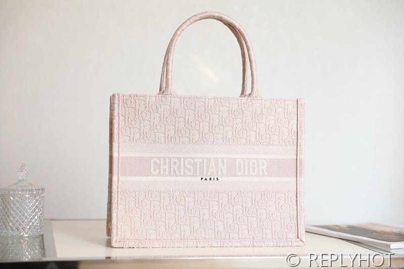 디올 북 토트 백 / 미디움 / 오블리크 핑크 [매장가475만원대]
